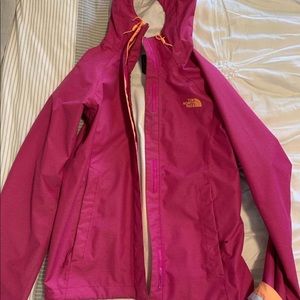 Hot Pink North Face Rain Jacket